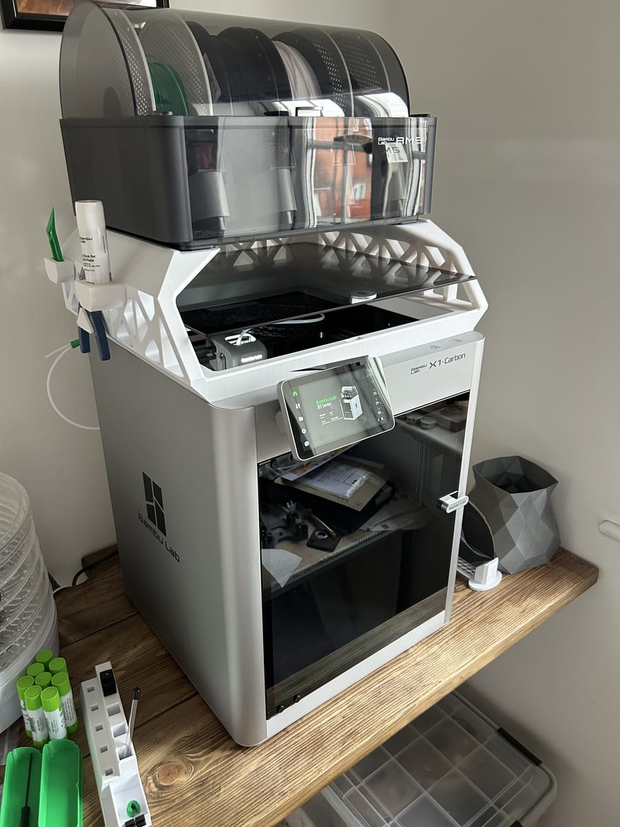 Desktop 3D printer running in the workshop